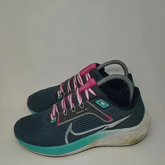 Nike Women's Athletic Shoes - Teal, Pink, and White - Picture 4 of 10